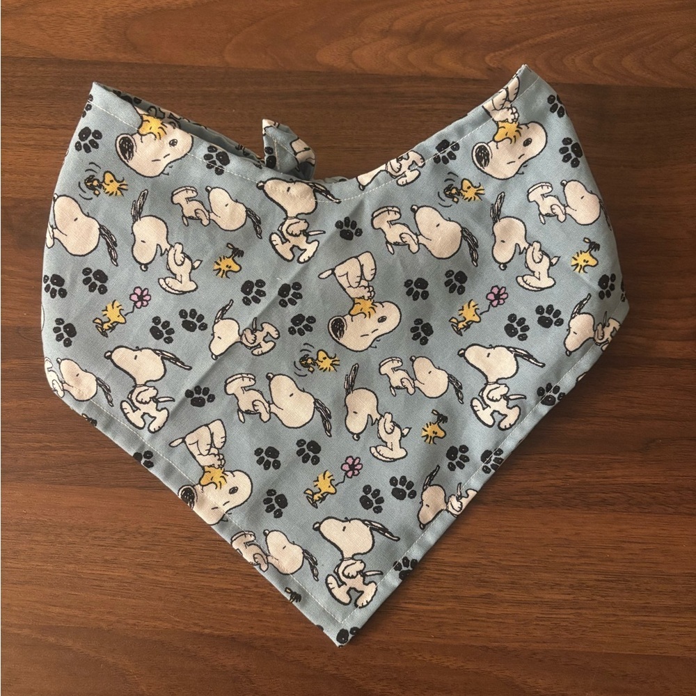 Blue Cartoon Dog Bandana